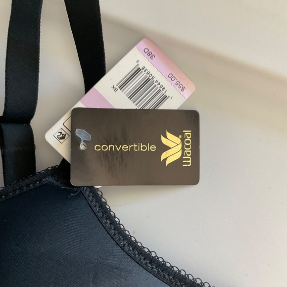 NWT Wacoal black Convertible Bra front closer smooth adjustable straps 38 D - Picture 7 of 12